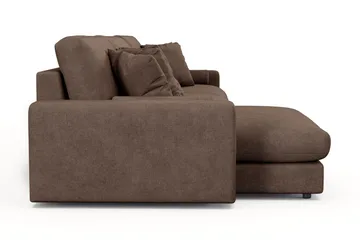 Adelsö by Gynning 6-seter Vendbar L-formet Dyp Divansofa i stoff - Brun - Møbler - Sofaer - Sofaer med sjeselong