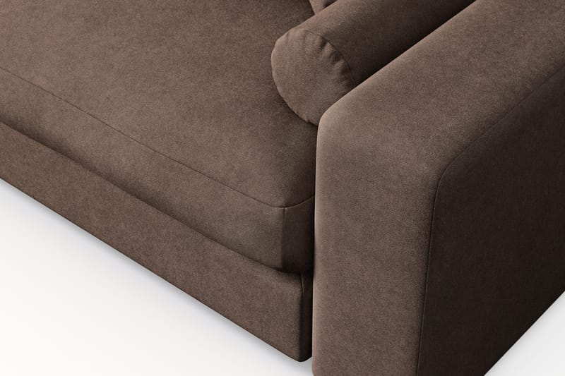 Adelsö by Gynning 6-seter Vendbar L-formet Dyp Divansofa i stoff - Brun - Møbler - Sofaer - Sofaer med sjeselong