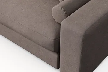 Adelsö by Gynning 6-seter Vendbar L-formet Dyp Divansofa i stoff - Brun - Møbler - Sofaer - Sofaer med sjeselong