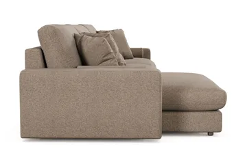 Adelsö by Gynning 6-seter Vendbar L-formet Dyp Divansofa i stoff - Brun - Møbler - Sofaer - Sofaer med sjeselong