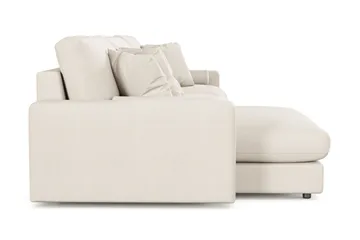 Adelsö by Gynning 6-seter Vendbar L-formet Dyp Divansofa i stoff - Lys beige - Møbler - Sofaer - Sofaer med sjeselong