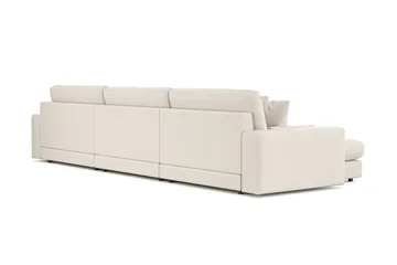 Adelsö by Gynning 6-seter Vendbar L-formet Dyp Divansofa i stoff - Lys beige - Møbler - Sofaer - Sofaer med sjeselong