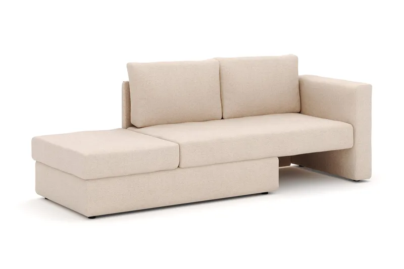 Alnaryd 2-3seters Sovesofa med Nedfellbar Armlene - Beige - Møbler - Sofaer - Sovesofaer - 2 seters sovesofa