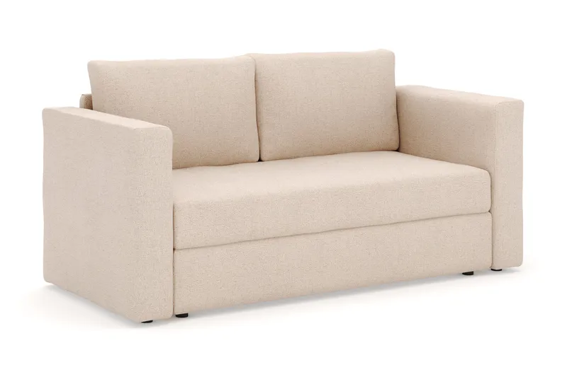 Alnaryd 2-3seters Sovesofa med Nedfellbar Armlene - Beige - Møbler - Sofaer - Sovesofaer - 2 seters sovesofa