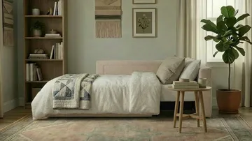 Alnaryd 2-3seters Sovesofa med Nedfellbar Armlene - Beige - Møbler - Sofaer - Sovesofaer - 2 seters sovesofa