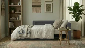 Alnaryd 2-3seters Sovesofa med Nedfellbar Armlene - Grå - Møbler - Sofaer - Sovesofaer - 2 seters sovesofa