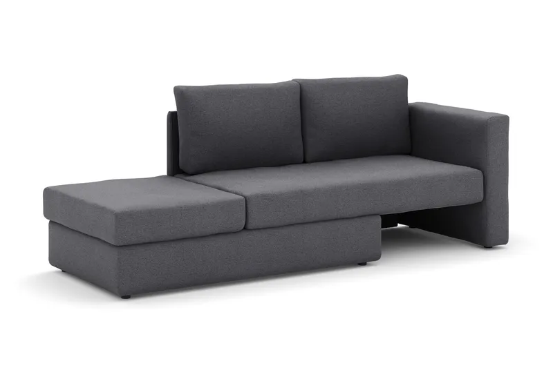 Alnaryd 2-3seters Sovesofa med Nedfellbar Armlene - Grå - Møbler - Sofaer - Sovesofaer - 2 seters sovesofa