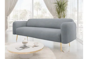 Alros Soffa 3-seter - Grå - Møbler - Sofaer - Fløyelssofaer