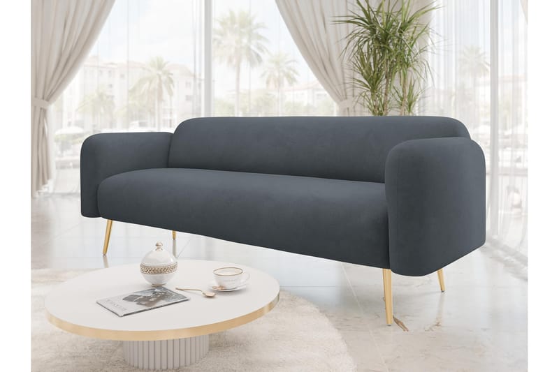 Alros Soffa 3-seter - Grå - Møbler - Sofaer - Fløyelssofaer