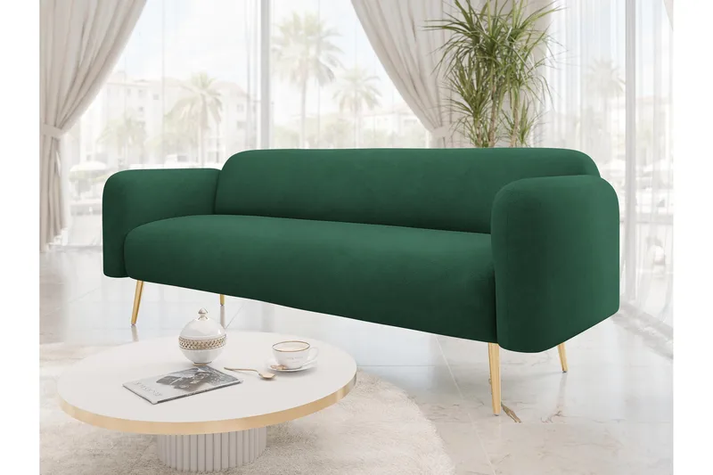 Alros Soffa 3-seter - Grønn - Møbler - Sofaer - Fløyelssofaer