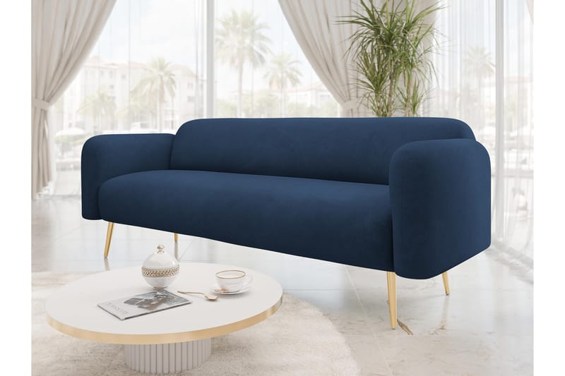 Alros Soffa 3-seter - Marineblå - Møbler - Sofaer - Fløyelssofaer