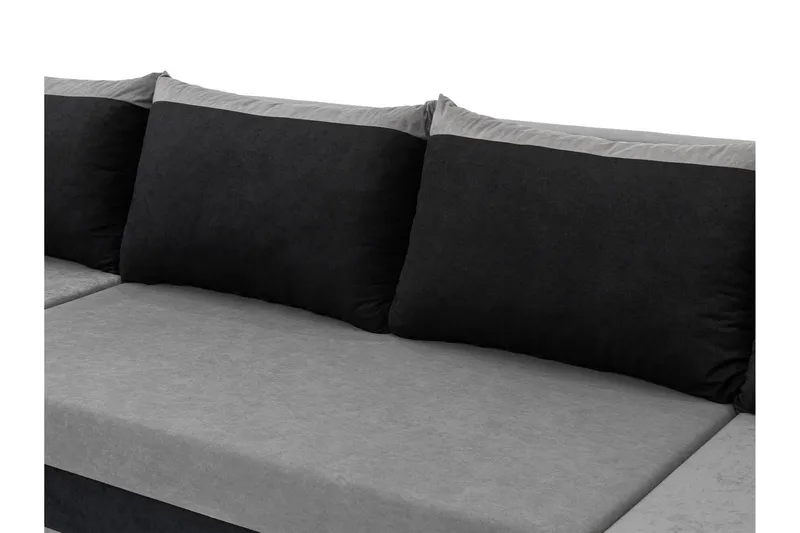 Alvared Sofa Dobbeldivan 4-seter - Mørk grå - Møbler - Sofaer - Sovesofaer - U sovesofa