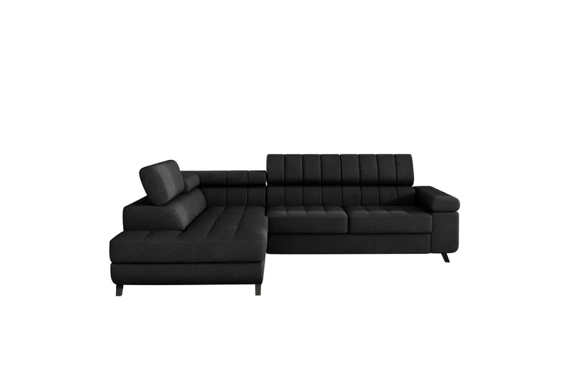 Amshyttan Sofa med Sjeselong 3-seter, Svart