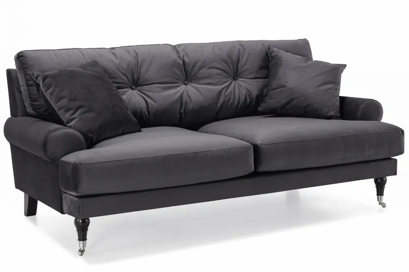 Andrew 2-seters Fløyelssofa - Mørk grå - Møbler - Sofaer - Fløyelssofaer