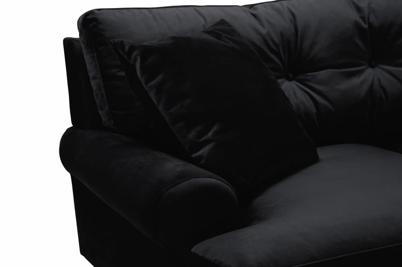 Andrew 2-seters Fløyelssofa - Svart - Møbler - Sofaer - Fløyelssofaer