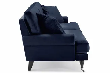 Andrew 3-seters Fløyelssofa - Blå - Møbler - Sofaer - Fløyelssofaer
