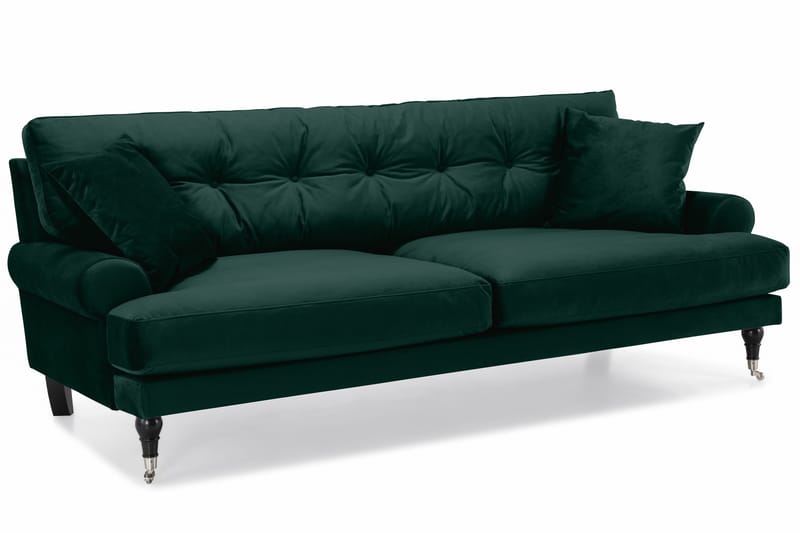 Andrew 3-seters Fløyelssofa - Grønn - Møbler - Sofaer - Fløyelssofaer