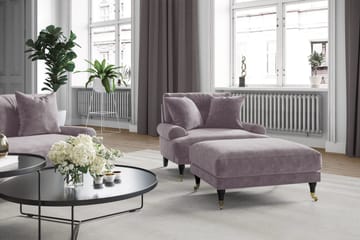 Andrew 3-seters Fløyelssofa - Lilla - Møbler - Sofaer - Fløyelssofaer
