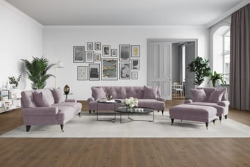Andrew 3-seters Fløyelssofa - Lilla - Møbler - Sofaer - Fløyelssofaer
