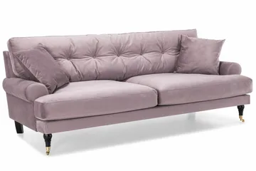 Andrew 3-seters Fløyelssofa - Lilla - Møbler - Sofaer - Fløyelssofaer