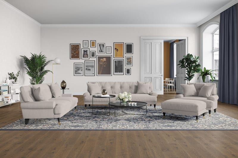 Andrew 3-seters Stoffsofa - Beige - Møbler - Sofaer - Howard-sofaer
