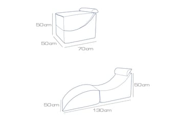 Antigua Daybed med Rygg 50 cm - Antrasitt - Møbler - Sofaer - Fløyelssofaer