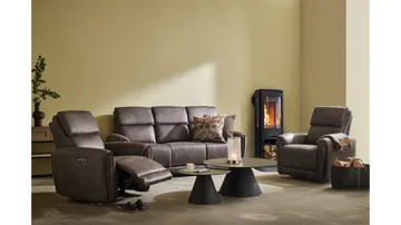 Arvello reclinersofa 3-seter elektrisk - Brun - Møbler - Sofaer - Reclinersofaer