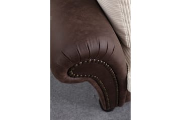August 3-seters Sofa - Brun/Hvit - Møbler - Sofaer - 3 seter sofa