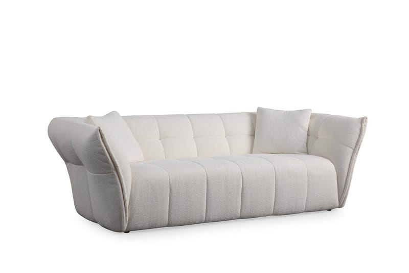 Azzo 3-seters Sofa, Hvit