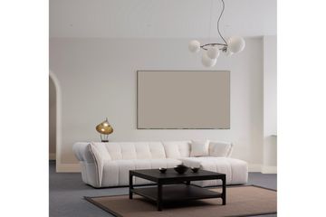 Azzo 4-seters Sofa med Divan - Hvit - Møbler - Sofaer - Sofaer med sjeselong - 4 seters sofa med divan