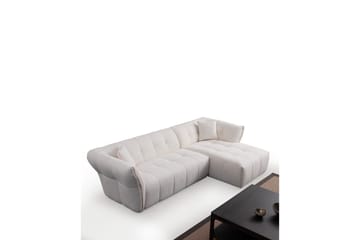Azzo 4-seters Sofa med Divan - Hvit - Møbler - Sofaer - Sofaer med sjeselong - 4 seters sofa med divan