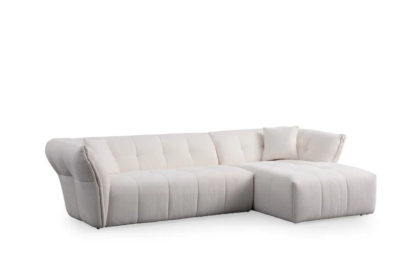 Azzo 4-seters Sofa med Divan, Hvit