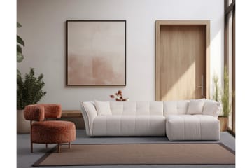 Azzo 4-seters Sofa med Divan - Hvit - Møbler - Sofaer - Sofaer med sjeselong - 4 seters sofa med divan