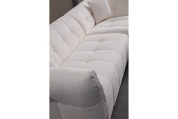 Azzo 4-seters Sofa med Divan - Hvit - Møbler - Sofaer - Sofaer med sjeselong - 4 seters sofa med divan
