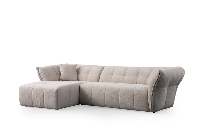 Azzo 4-seters Sofa med Divan - Hvit - Møbler - Sofaer - Sofaer med sjeselong - 4 seters sofa med divan