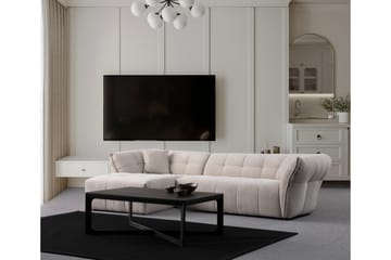 Azzo 4-seters Sofa med Divan - Hvit - Møbler - Sofaer - Sofaer med sjeselong - 4 seters sofa med divan