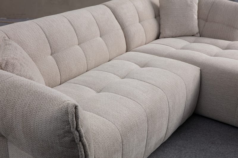 Azzo 4-seters Sofa med Divan - Hvit - Møbler - Sofaer - Sofaer med sjeselong - 4 seters sofa med divan