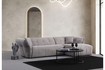 Azzo 4-seters Sofa med Divan - Lysegrå - Møbler - Sofaer - Sofaer med sjeselong - 4 seters sofa med divan