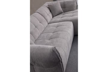 Azzo 4-seters Sofa med Divan - Lysegrå - Møbler - Sofaer - Sofaer med sjeselong - 4 seters sofa med divan