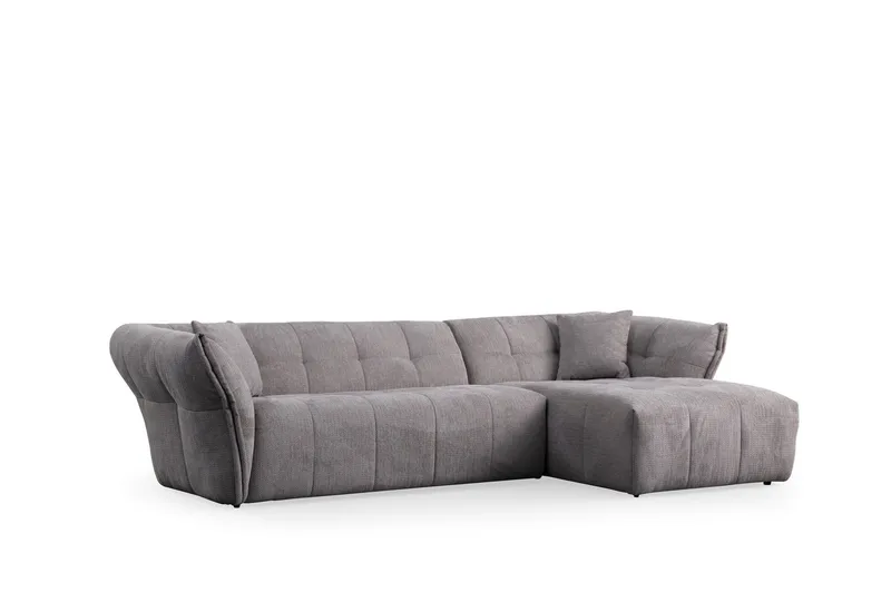 Azzo 4-seters Sofa med Divan, Lysegrå