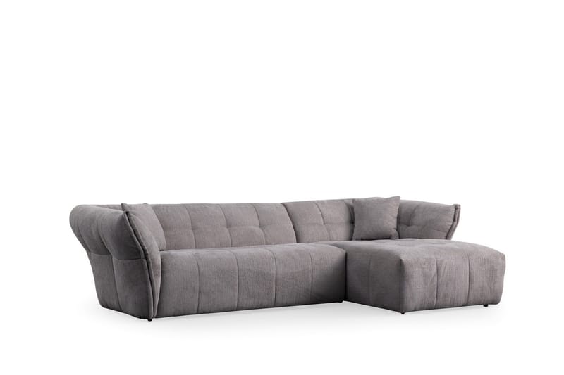 Azzo 4-seters Sofa med Divan, Lysegrå