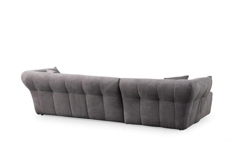 Azzo 4-seters Sofa med Divan - Lysegrå - Møbler - Sofaer - Sofaer med sjeselong - 4 seters sofa med divan