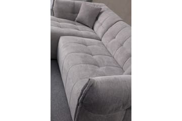 Azzo 4-seters Sofa med Divan - Lysegrå - Møbler - Sofaer - Sofaer med sjeselong - 4 seters sofa med divan