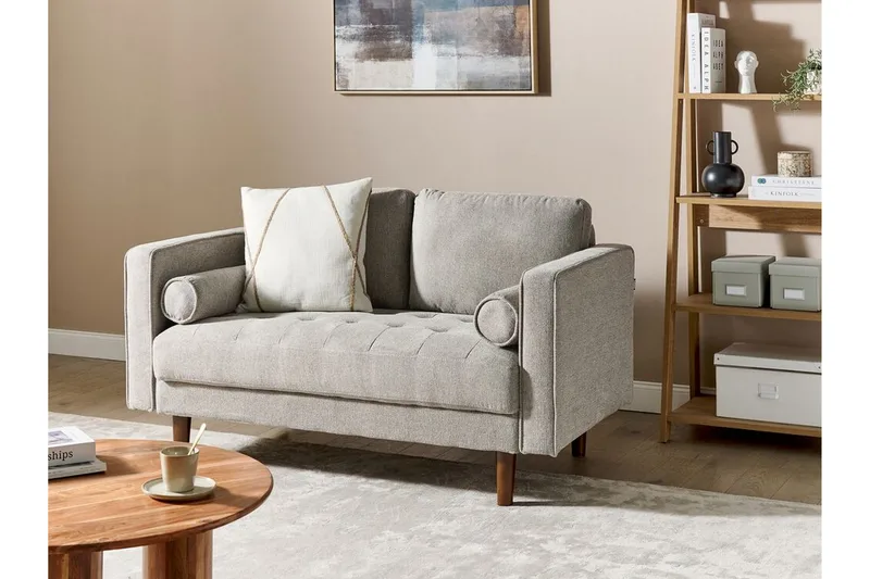 Babur Sofa 2-seter - Taupe/Mørkt tre - Møbler - Sofaer - 2 seter sofa