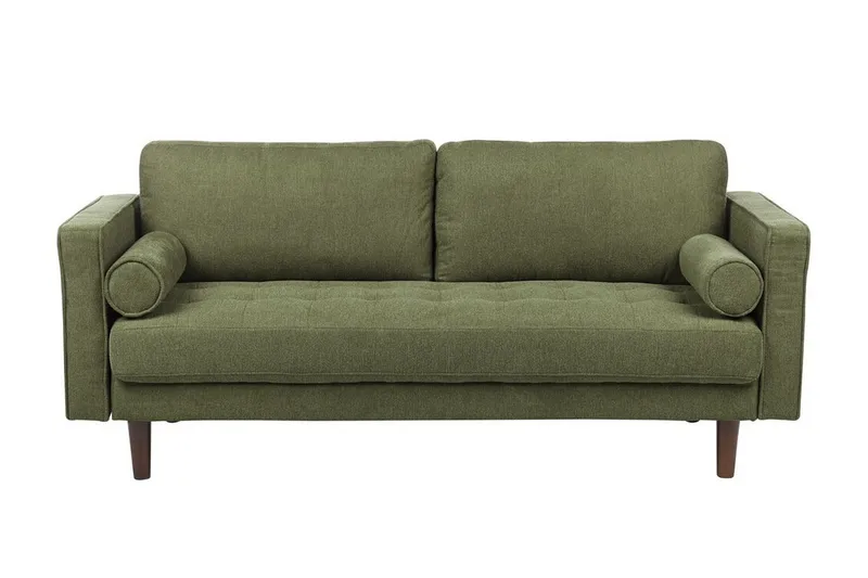 Babur Sofa 3-seter, Grønn/Mørkt tre