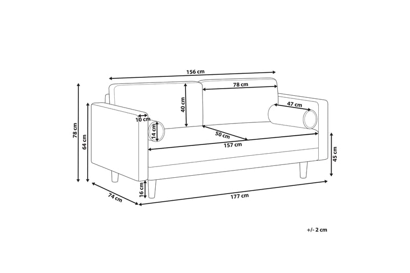 Babur Sofa 3-seter - Grønn/Mørkt tre - Møbler - Sofaer - 3 seter sofa