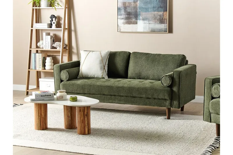 Babur Sofa 3-seter - Grønn/Mørkt tre - Møbler - Sofaer - 3 seter sofa