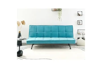 Bäddsoffa Beliani Hasle Blå, Svart blue - Blå - Møbler - Sofaer - Sovesofaer - Futon - Futon sofa