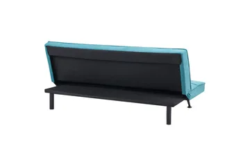 Bäddsoffa Beliani Hasle Blå, Svart NO_BRAND blue - Blå - Møbler - Sofaer - Sovesofaer - Futon - Futon sofa