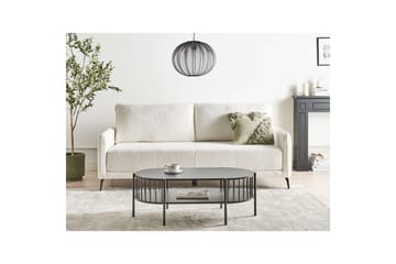 Bäddsoffa Beliani Heming Brun, Svart White - Hvit - Møbler - Sofaer - 2 seter sofa